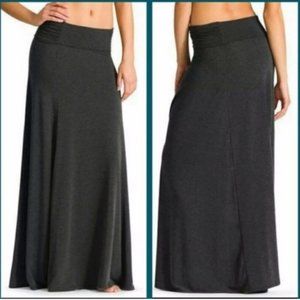 Athleta Womens Kali Convertible Maxi Skirt Strapless Tube Dress XS Dark Grey
